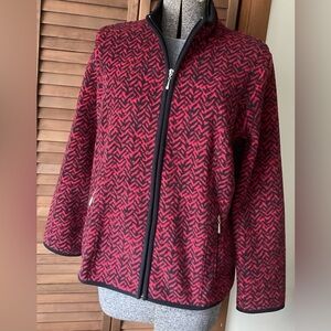 Karen Scott Sport Fleece Zippered Jacket